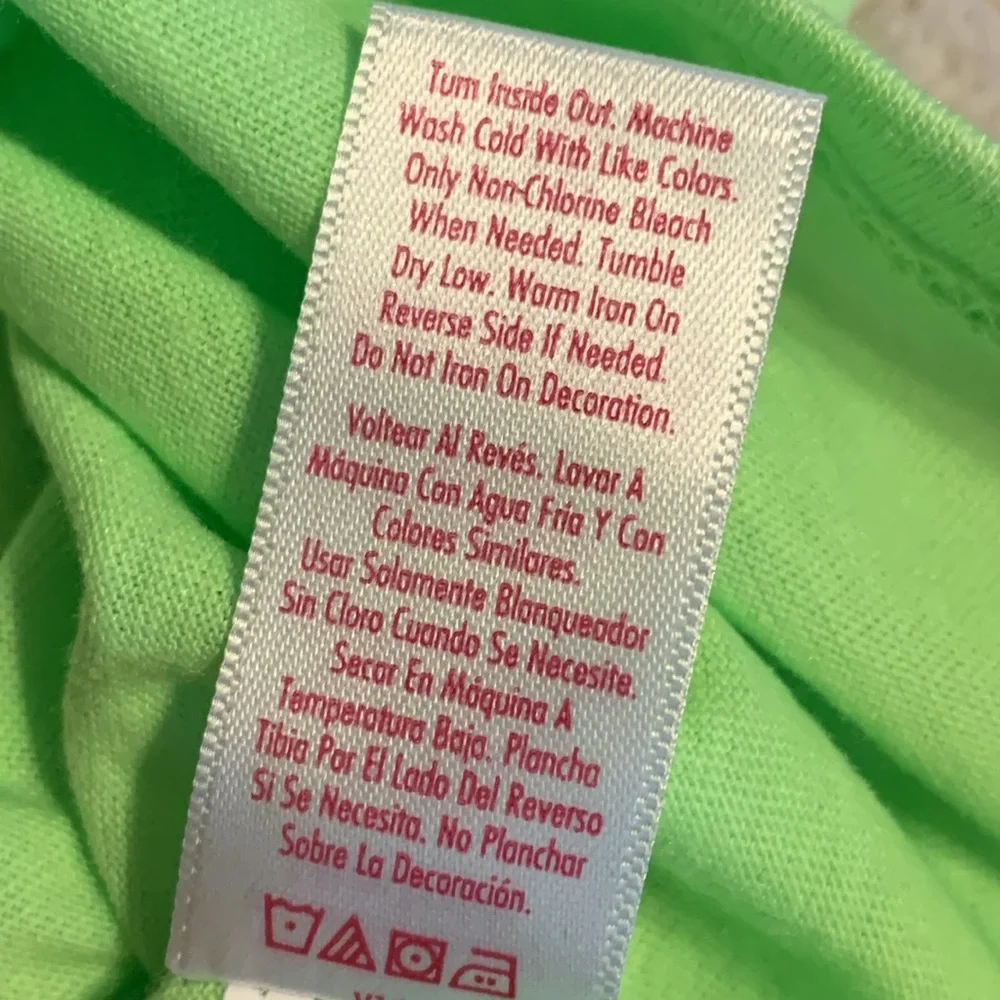 NWOT - Justice Girls Lime Green Graphic Tank Top